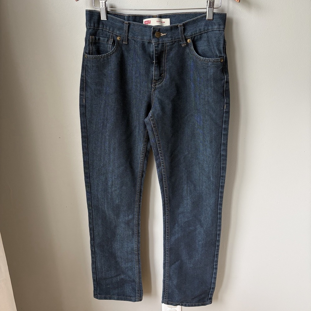 Levi's 511 Slim Dark Wash Blue Denim Jeans Boys Size‎ 18 Reg 29x29